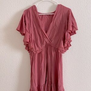SHEIN V-Cut Flowy Dress